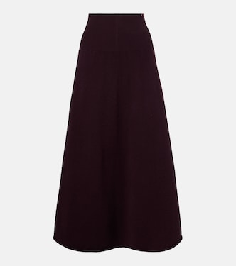 N°388 Ease cashmere-blend maxi skirt  | Extreme Cashmere