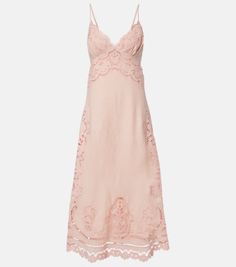 Embroidered linen slip dress | Farm Rio