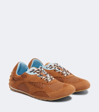 Orbit Flash suede-trimmed sneakers | Bottega Veneta