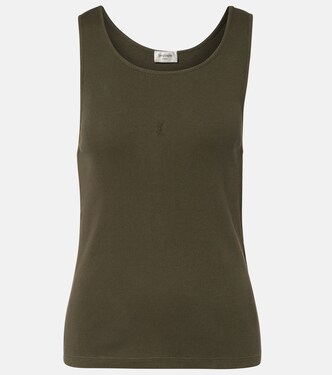 Cassandre cotton jersey tank top | Saint Laurent