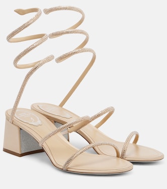 Cleo crystal-embellished satin sandals | Rene Caovilla