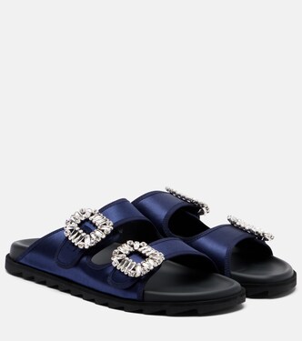 Slidy Viv' satin sandals | Roger Vivier