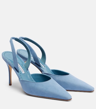 Slingback-Pumps Borelapla aus Veloursleder | Manolo Blahnik