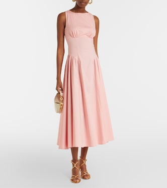 Staud, Gwen cotton poplin midi dress, Women, Pink, US 4, Dresses Staud, Gwen cotton poplin midi dress, Women, Pink, US 4, Dresses