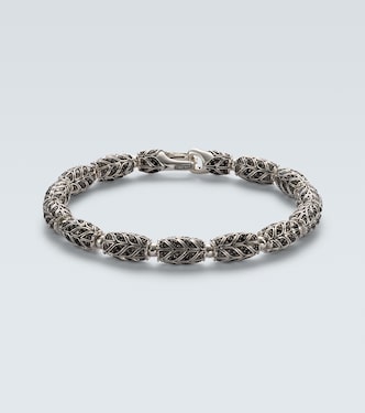 Pulsera Chevron de plata de ley con diamantes | David Yurman