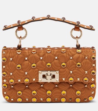 Rockstud Spike Small moiré shoulder bag | Valentino Garavani