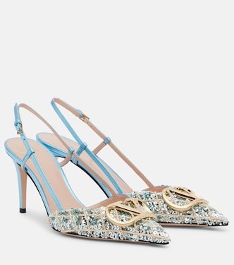 Verzierte Slingback-Pumps VLogo Signature | Valentino Garavani