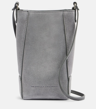 Monili suede shoulder bag | Brunello Cucinelli