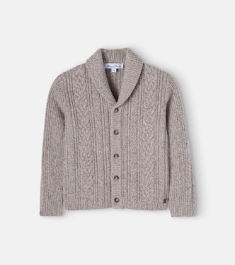 Cable-knit wool cardigan | Tartine et Chocolat