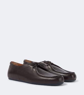 Hood leather lace-up shoes | Jil Sander