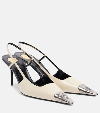 Jeanne leather slingback pumps | Saint Laurent
