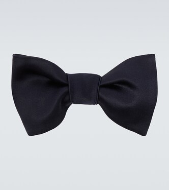 Cotton and silk satin bow tie | Brunello Cucinelli