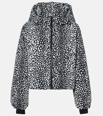 Bubble leopard-print down ski jacket  | Perfect Moment