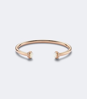Posession 18kt rose gold cuff bracelet with mother-of-pearl and diamonds | Piaget
