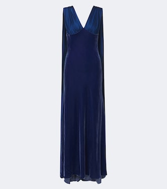 Mariselle caped velvet gown | Simkhai