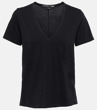 Cindy V-neck cotton T-shirt | Veronica Beard