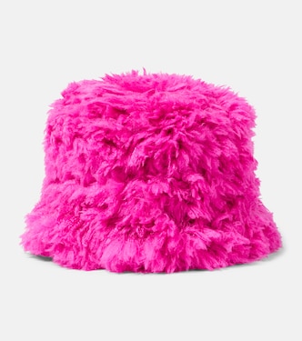 Bird faux fur bucket hat | Goldbergh
