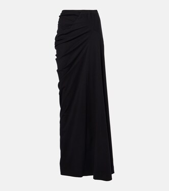 Draped cotton jersey maxi skirt | Dries Van Noten