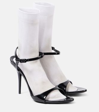 Avenue Sock 110 patent leather sandals | Balenciaga