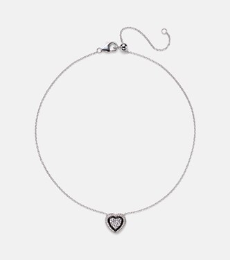 Collier Heart en or blanc 18 ct et diamants | Kamyen