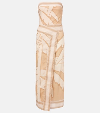 Robe midi Palms Pontoon en coton | Johanna Ortiz