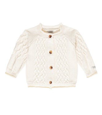 Baby Cleo cable-knit cotton cardigan   | Donsje