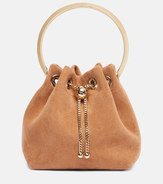 Bucket Bag Bon Bon Small aus Veloursleder | Jimmy Choo