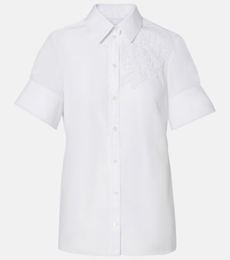 Embroidered cotton poplin shirt | Erdem