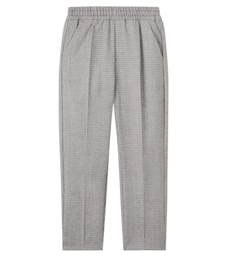 Jones checked wool flannel pants | Bonpoint