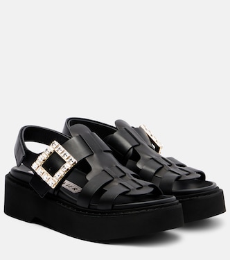 Sandali con plateau Viv' Rangers in pelle | Roger Vivier