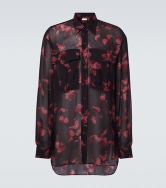 Sheer floral shirt | Dries Van Noten