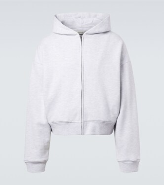 Cropped cotton zip-up hoodie | Entire Studios