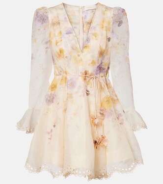 Memento linen and silk minidress | Zimmermann