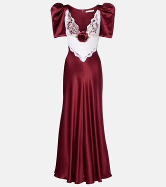 Robe aus Seide mit Spitze | Rodarte