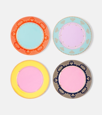 Grandpa set of 4 porcelain dinner plates | Polspotten