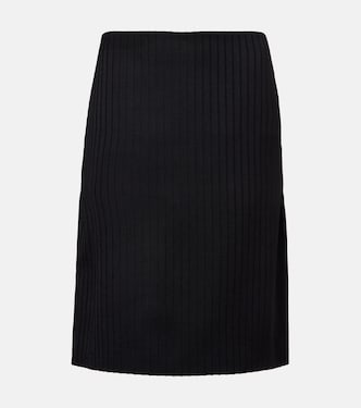 Ribbed-knit wool miniskirt  | Calvin Klein Collection