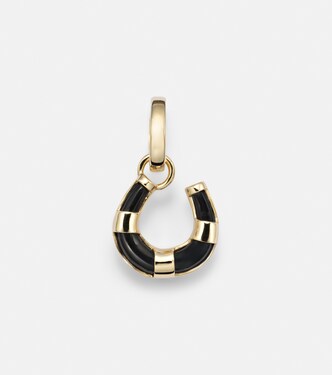 18kt gold pendant with onyx | FoundRae