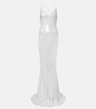 Sequined open-back gown | Norma Kamali