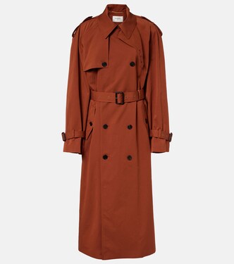 Oversized cotton and silk trench coat | Saint Laurent