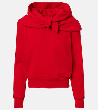 Scarf-detail cotton-blend hoodie | Magda Butrym