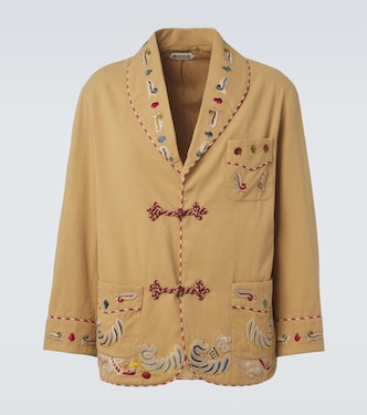Feather Runner embroidered cotton jacket | Bode