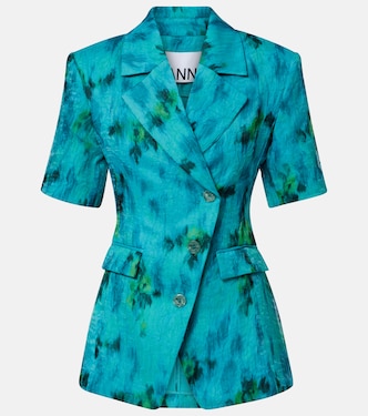 Printed organza blazer | Ganni