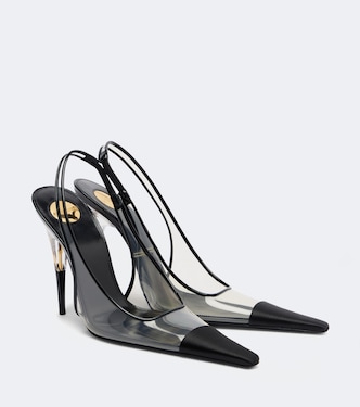 Slingback-Pumps Romy mit Satinbesatz | Saint Laurent