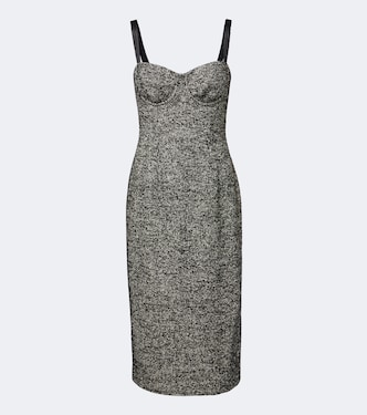 Wool and silk-blend tweed midi dress | Dolce&Gabbana