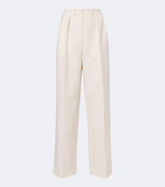 Pleated silk and wool wide-leg pants | Magda Butrym
