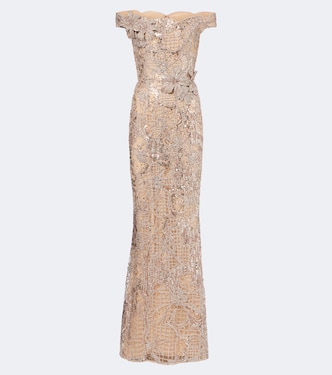 Embellished silk-blend tulle gown | Elie Saab
