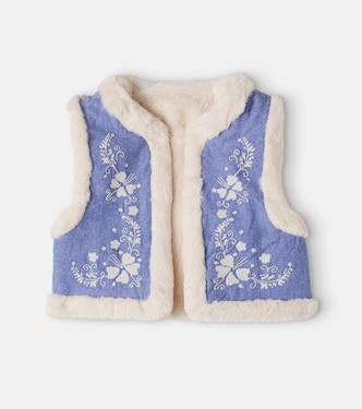 Librana embroidered cotton vest | Louise Misha