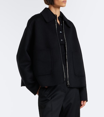 Wool and silk blouson jacket in black - Fendi | Mytheresa