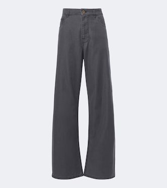 Chambray wide-leg pants | Miu Miu