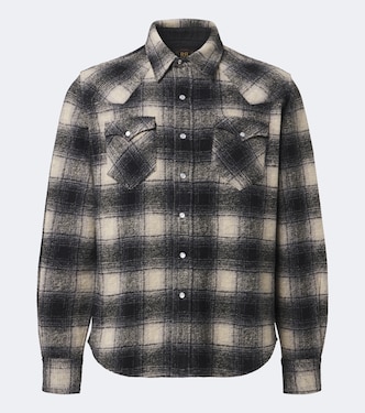 Plaid wool-blend flannel shirt | RRL